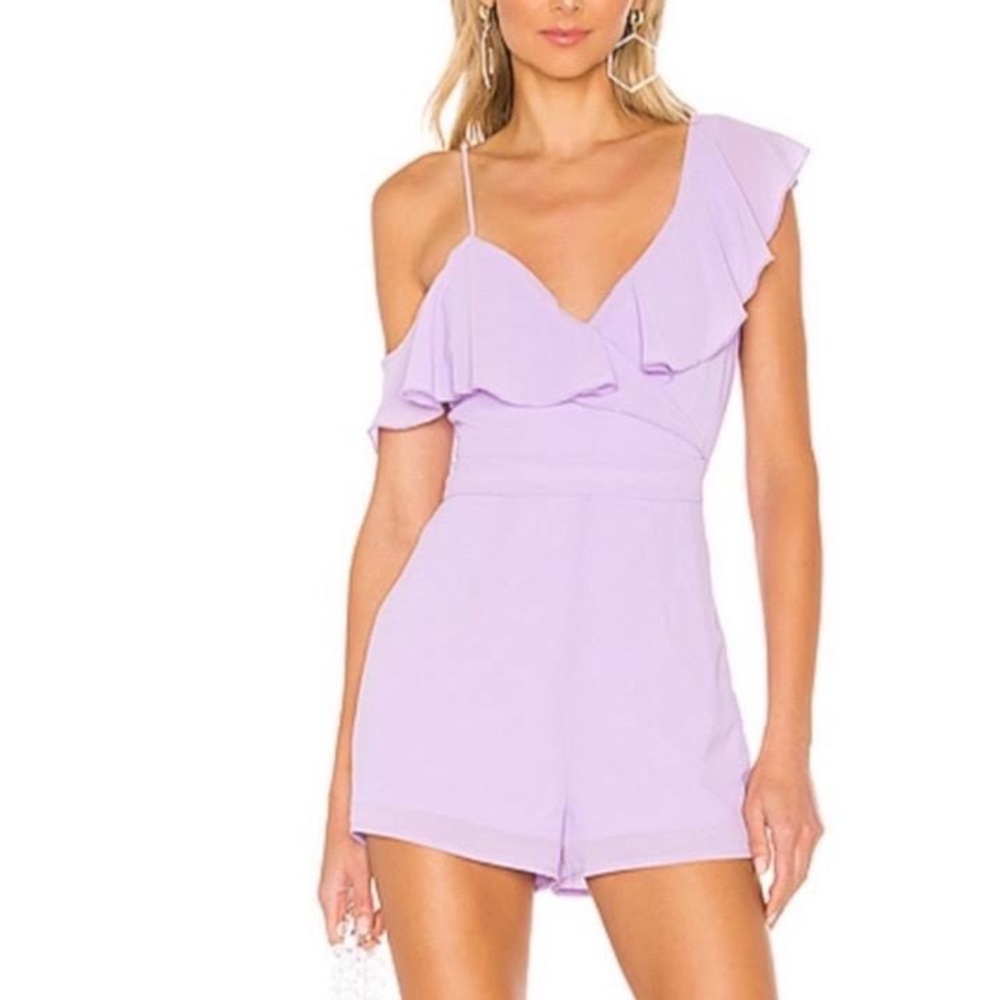 Asymmetrical Purple Superdown Romper - image 1